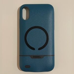 SOLD Rebel Battery Phone Case For iPhone XR (Model RP71) - Teal/Blue